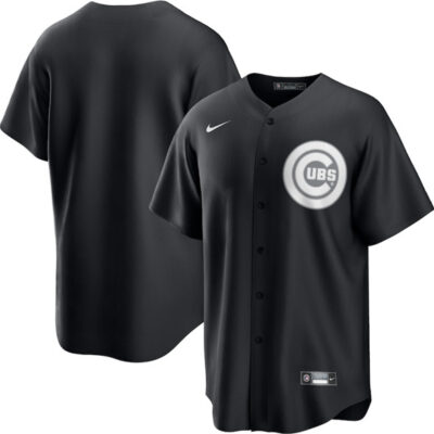 Chicago Cubs Blank Black Lights Out Limited Stitched Baseball Jersey