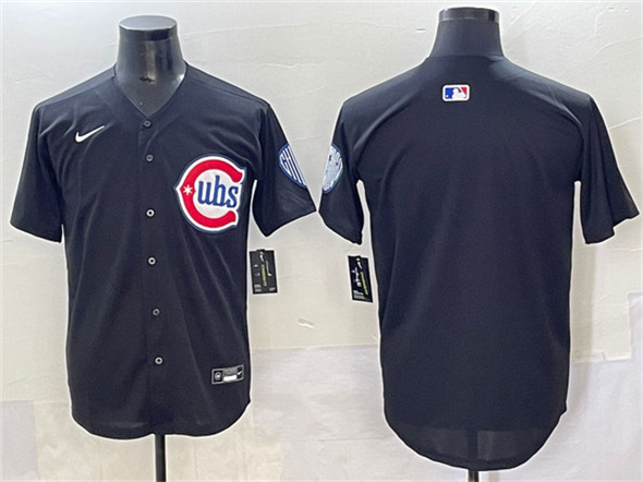 Chicago Cubs Blank Black Limited Stitched Baseball Jersey