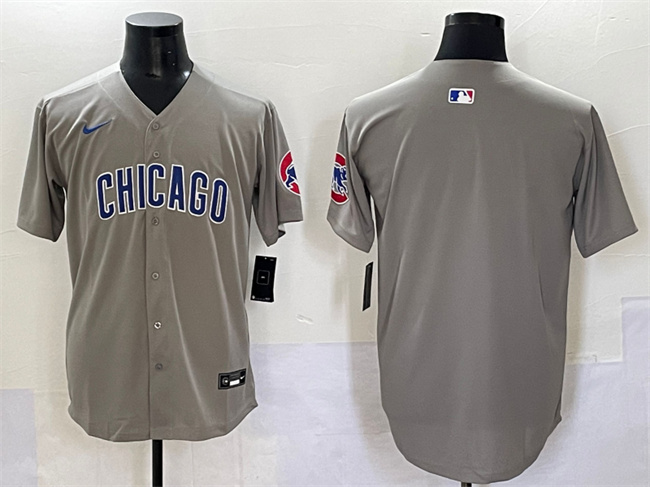Chicago Cubs Blank Gray Limited Stitched Baseball Jersey