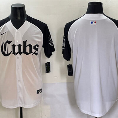 Chicago Cubs Blank White/Black 'Gothic North Side Edition' Vapor Premier Limited Stitched Baseball Jersey