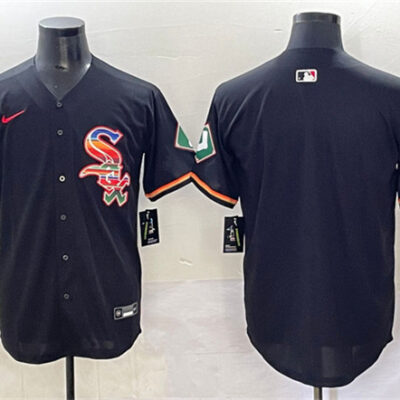 Chicago White Sox Blank Black Mexico Limited Stitched Jersey