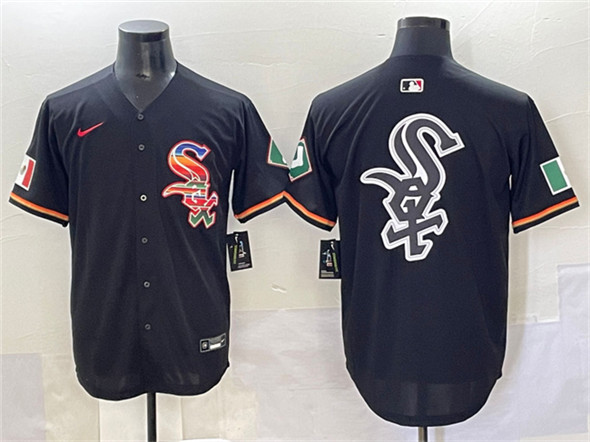 Chicago White Sox Team Big Logo Black Mexico Limited Stitched Jersey 002