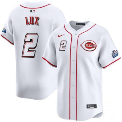 Cincinnati Reds #2 Gavin Lux White 2025 Speedway Classic Home Limited Stitched Baseball Jersey