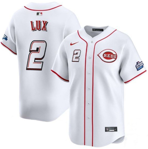 Cincinnati Reds #2 Gavin Lux White 2025 Speedway Classic Home Limited Stitched Baseball Jersey
