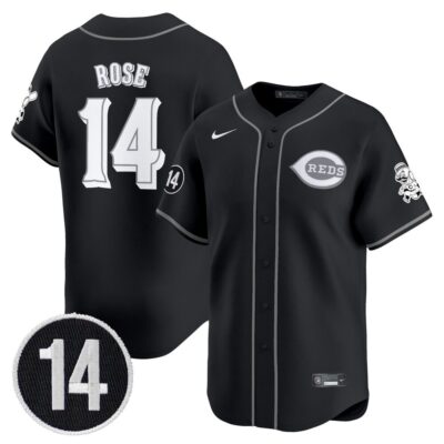 Cincinnati Reds 2025 Lights Out Vapor Premier Limited Jersey - Pete Rose Patch Stitched Pete Rose