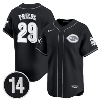 Cincinnati Reds 2025 Lights Out Vapor Premier Limited Jersey - Pete Rose Patch Stitched TJ Friedl