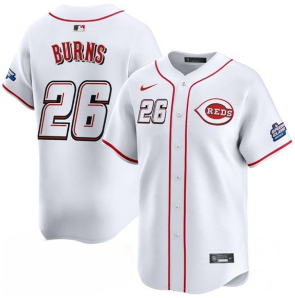 Cincinnati Reds #26 Chase Burns White 2025 Speedway Classic Home Limited Stitched Baseball Jersey