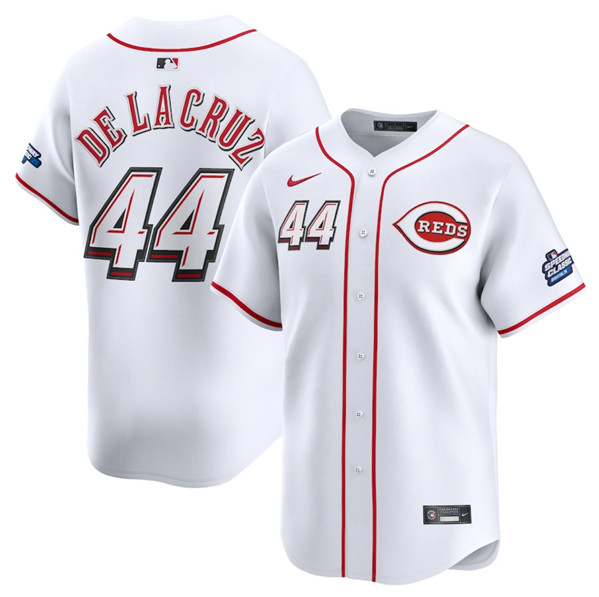 Cincinnati Reds #44 Elly De La Cruz White 2025 Speedway Classic Home Limited Stitched Baseball Jersey