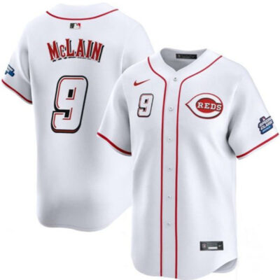 Cincinnati Reds #9 Matt McLain White 2025 Speedway Classic Home Limited Stitched Baseball Jersey