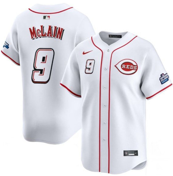 Cincinnati Reds #9 Matt McLain White 2025 Speedway Classic Home Limited Stitched Baseball Jersey