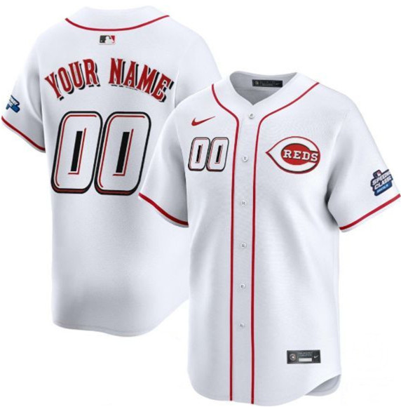 Cincinnati Reds Active Player Custom White 2025 Speedway Classic Home Limited Baseball Stitched Jersey