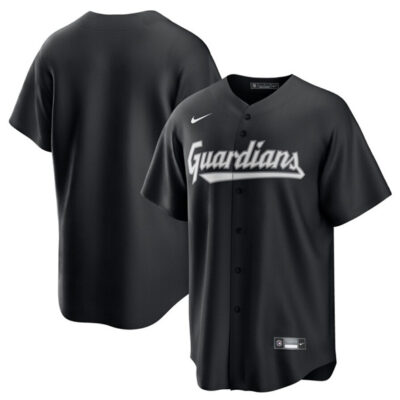 Cleveland Guardians Blank Black Lights Out Limited Stitched Baseball Jersey
