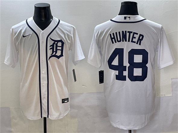 Detroit Tigers #48 Brant Hurter White Cool Base Stitched Baseball Jersey
