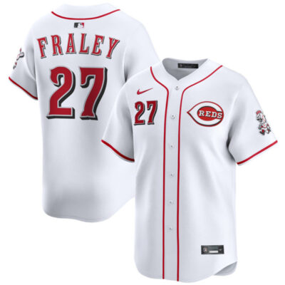 Los Angeles Angels #27 Jake Fraley White Home Limited Stitched Baseball Jersey