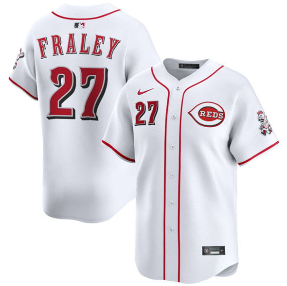 Los Angeles Angels #27 Jake Fraley White Home Limited Stitched Baseball Jersey