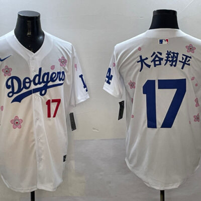Los Angeles Dodgers #17 Otani KanjiWhite 2025 Tokyo Series Limited Stitched Baseball Jersey