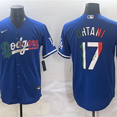 Los Angeles Dodgers #17 Shohei Ohtani Blue Mexico Stitched Jersey