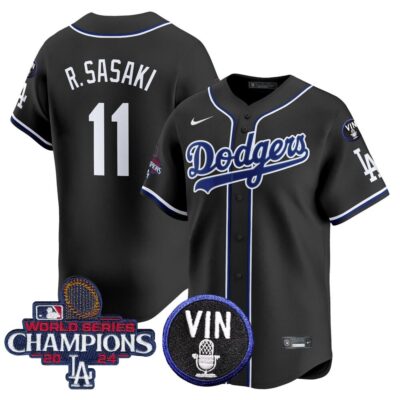 Los Angeles Dodgers 2025 Lights Out Vapor Premier Limited Jersey Stitched Roki Sasaki