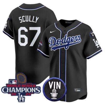 Los Angeles Dodgers 2025 Lights Out Vapor Premier Limited Jersey Stitched Vin Scully