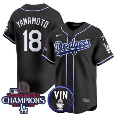 Los Angeles Dodgers 2025 Lights Out Vapor Premier Limited Jersey Stitched Yamamoto