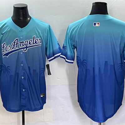 Los Angeles Dodgers Blank Blue Limited Stitched Baseball Jersey