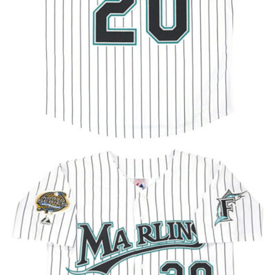 Miami Marlins #20 Miguel Cabrera White 2003 Throwback Stitched Baseball Jersey