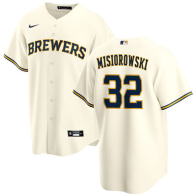Milwaukee Brewers #32 Jacob Misiorowski Cream 2025 Stitched Baseball Jersey
