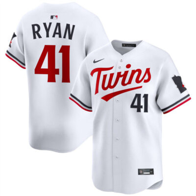 Minnesota Twins #41 Joe Ryan White 2024 Home Limited Stitched Baseball Jersey