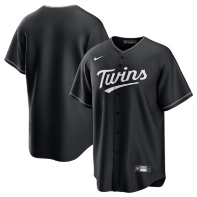 Minnesota Twins Blank Black Lights Out Limited Stitched Baseball Jersey