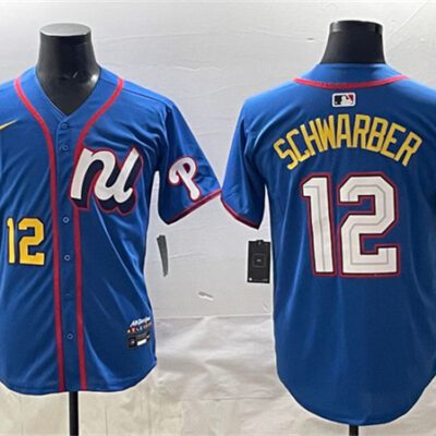 National League #12 Kyle Schwarber Blue 2025 All-Star Edition Limited Stitched Baseball Jersey