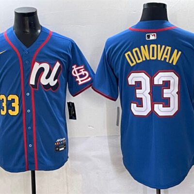 National League #33 Brendan Donovan Blue 2025 All-Star Edition Limited Stitched Baseball Jersey
