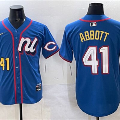 National League #41 Andrew Abbott Blue 2025 All-Star Edition Limited Stitched Baseball Jersey