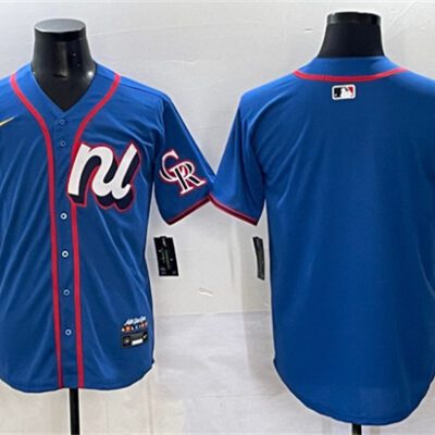 National League Colorado Rockies Blank Blue 2025 All-Star Edition Limited Stitched Baseball Jersey