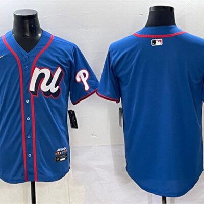 National League Philadelphia Phillies Blank Blue 2025 All-Star Edition Limited Stitched Baseball Jersey