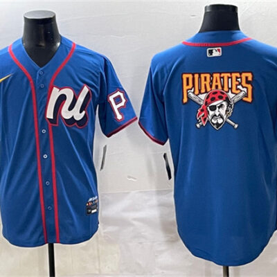 National League Pittsburgh Pirates Team Big Logo Blue 2025 All-Star Edition Limited Stitched Baseball Jersey