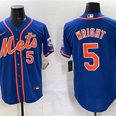 New York Mets #5 David Wright Blue Cool Base Stitched Baseball Jersey