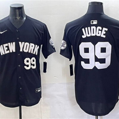 New York Yankees #99 Aaron Judge Black Limited Stitched Baseball Jersey