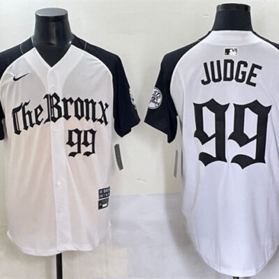 New York Yankees #99 Aaron Judge White/Black 'Gothic Legacy Edition' Vapor Premier Limited Stitched Baseball Jersey