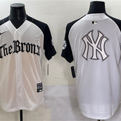 New York Yankees Team Big Logo White/Black 'Gothic Legacy Edition' Vapor Premier Limited Stitched Baseball Jersey