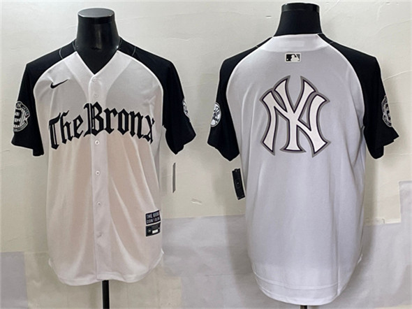 New York Yankees Team Big Logo White/Black 'Gothic Legacy Edition' Vapor Premier Limited Stitched Baseball Jersey