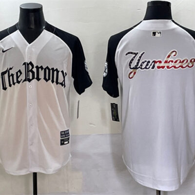New York Yankees Team Big Logo White/Black 'Gothic Legacy Edition' Vapor Premier Limited Stitched Baseball Jersey