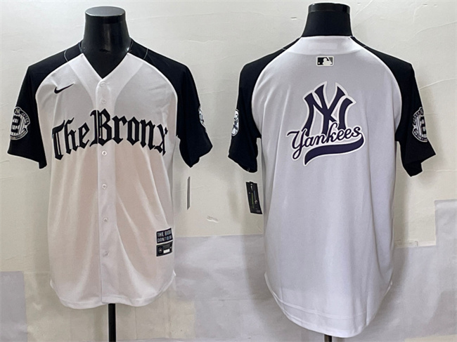 New York Yankees Team Big Logo White/Black 'Gothic Legacy Edition' Vapor Premier Limited Stitched Baseball Jersey