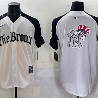 New York Yankees Team Big Logo White/Black 'Gothic Legacy Edition' Vapor Premier Limited Stitched Baseball Jersey