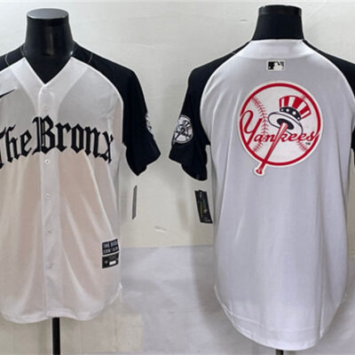 New York Yankees Team Big Logo White/Black 'Gothic Legacy Edition' Vapor Premier Limited Stitched Baseball Jersey
