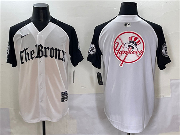 New York Yankees Team Big Logo White/Black 'Gothic Legacy Edition' Vapor Premier Limited Stitched Baseball Jersey