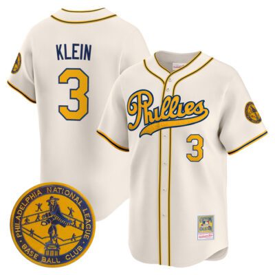 Philadelphia Phillies 1938 Heritage Vapor Premier Limited Jersey - 'New?Sweden 300th?Anniversary' Patch Stitched Cream Chuck?Klein