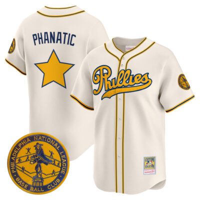 Philadelphia Phillies 1938 Heritage Vapor Premier Limited Jersey - 'New?Sweden 300th?Anniversary' Patch Stitched Cream Phanatic