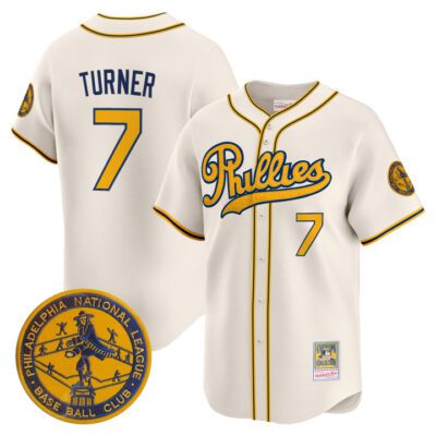 Philadelphia Phillies 1938 Heritage Vapor Premier Limited Jersey - 'New?Sweden 300th?Anniversary' Patch Stitched Cream Trea Turner