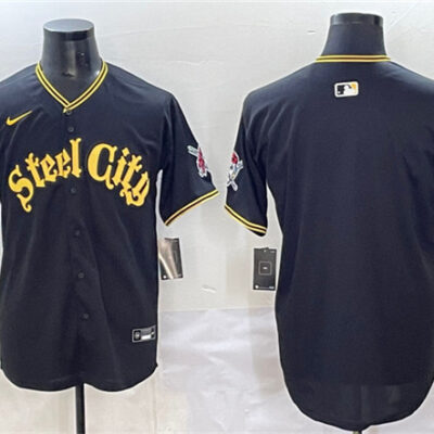 Pittsburgh Pirates Blank Black 412 Patch Vapor Premier Limited Stitched Baseball Jersey
