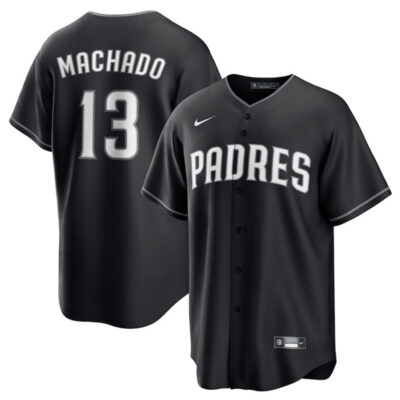 San Diego Padres #13 Manny Machado Black Lights Out Limited Stitched Baseball Jersey